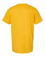 Yellow Embroidery t-shirt on a white background