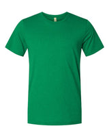 Green Embroidery  t-shirt on a white background