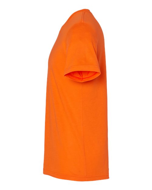 Orange Embroidery t-shirt on a white background