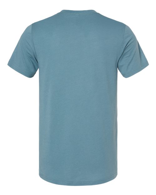 Plain blue  Embroidery t-shirt on a white background