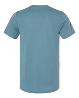 Plain blue  Embroidery t-shirt on a white background