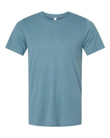 Plain blue Embroidery t-shirt on a white background