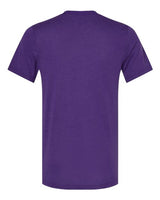 Purple Embroidery t-shirt on a white background