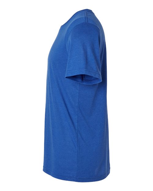 Blue Embroidery t-shirt on a white background