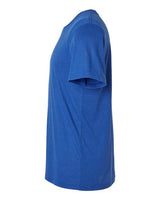 Blue Embroidery t-shirt on a white background