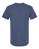 Blue Embroidery t-shirt on a white background