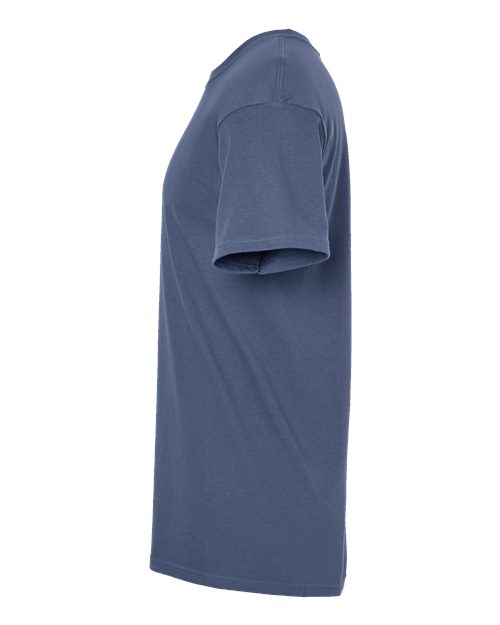 Blue Embroidery t-shirt on a white background