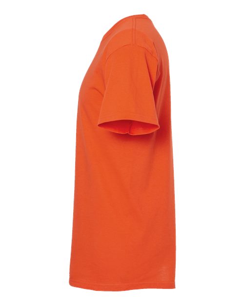 Orange Embroidery t-shirt on a white background