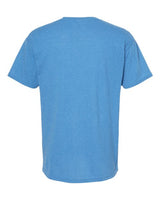 Blue Embroidery t-shirt on a white background