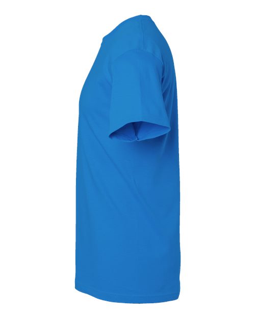 Blue Embroidery t-shirt on a white background