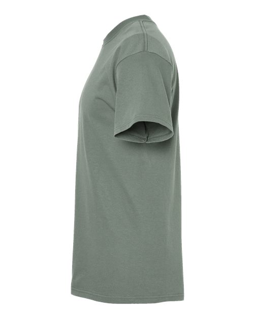 Green Embroidery t-shirt on a white background