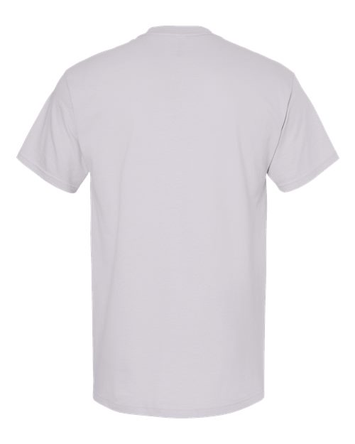 Plain white  Embroidery t-shirt on a white background