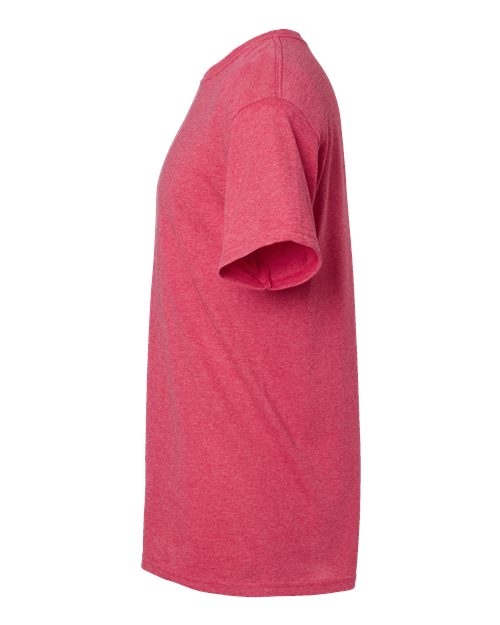 Embroidery red t-shirt with logo placement – Imprint Connect