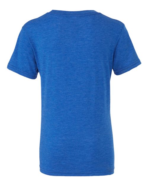Blue Embroidery t-shirt on a white background