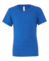 Blue Embroidery t-shirt on a white background