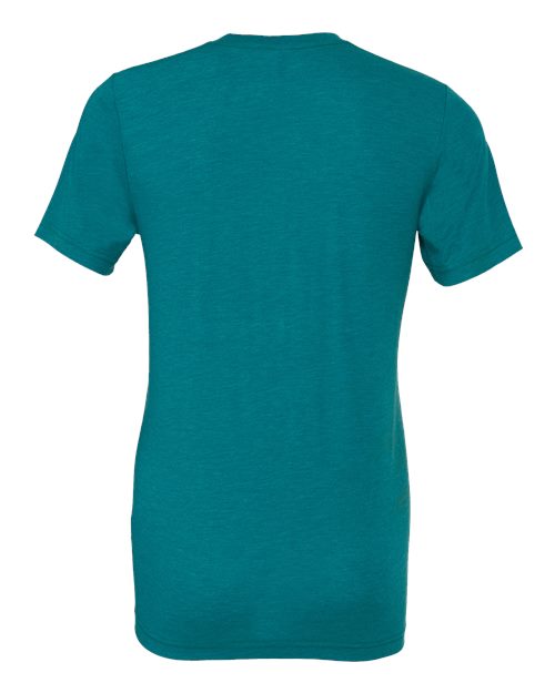 Teal Embroidery t-shirt on a white background