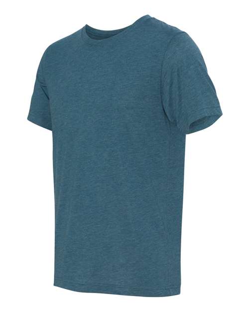 Blue Embroidery t-shirt on a white background