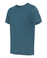 Blue Embroidery t-shirt on a white background
