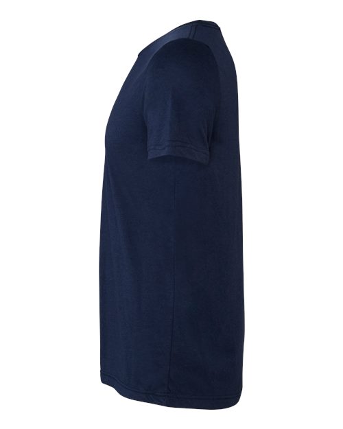 Navy blue Embroidery t-shirt on a white background