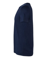 Navy blue Embroidery t-shirt on a white background