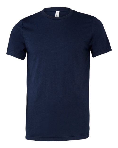 Navy blue Embroidery t-shirt on a white background