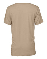 Beige Embroidery t-shirt on a white background