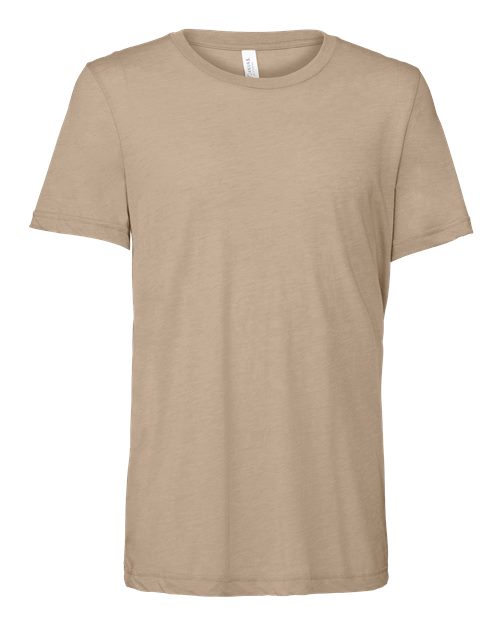 Beige Embroidery t-shirt on a white background