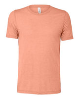 Peach-colored  Embroidery t-shirt on a white background