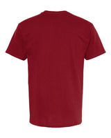 Red Embroidery t-shirt on a white background