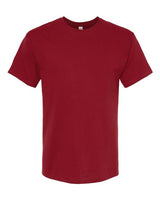 Red  Embroidery t-shirt on a white background