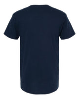 Navy blue Embroidery  t-shirt on a white background