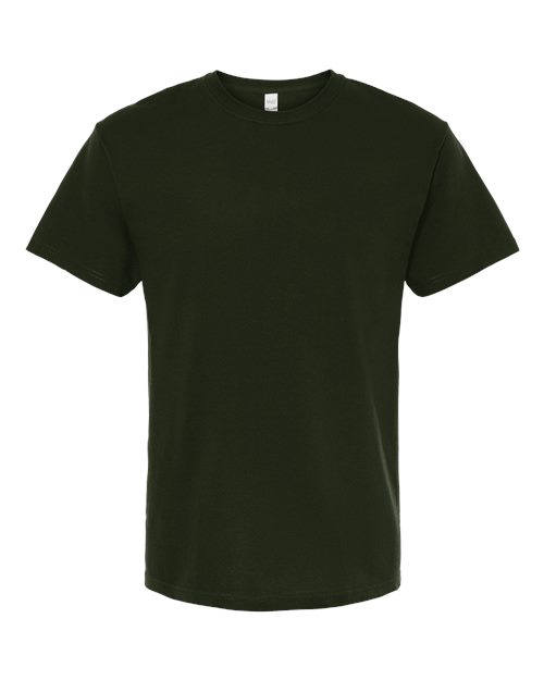 Black t-shirt on a white background