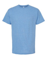 Blue Embroidery t-shirt on a white background