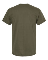 Green Embroidery t-shirt on a white background