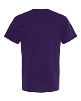 Purple Embroidery t-shirt on a white background