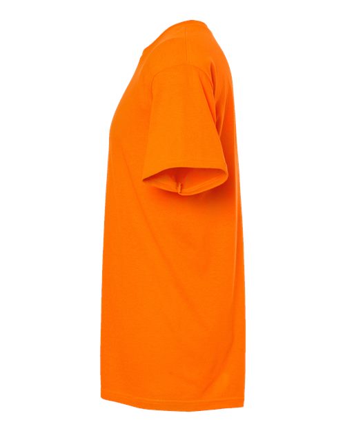 Orange Embroidery t-shirt on a white background