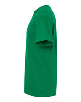 Green Embroidery t-shirt on a white background