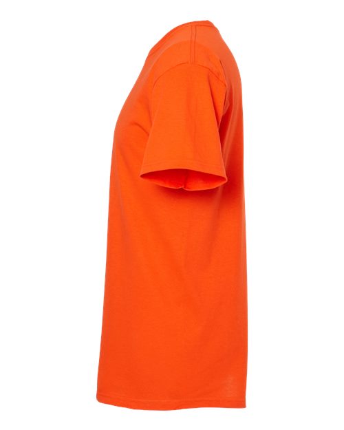 Orange Embroidery t-shirt on a white background