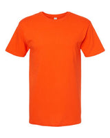 Orange Embroidery t-shirt on a white background
