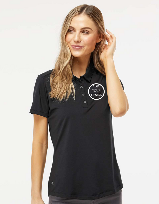 Imprint Connect- Adidas Women's Ultimate Solid Polo. Design Yours Today. Custom embroidery Adidas Women's Ultimate Solid Polo