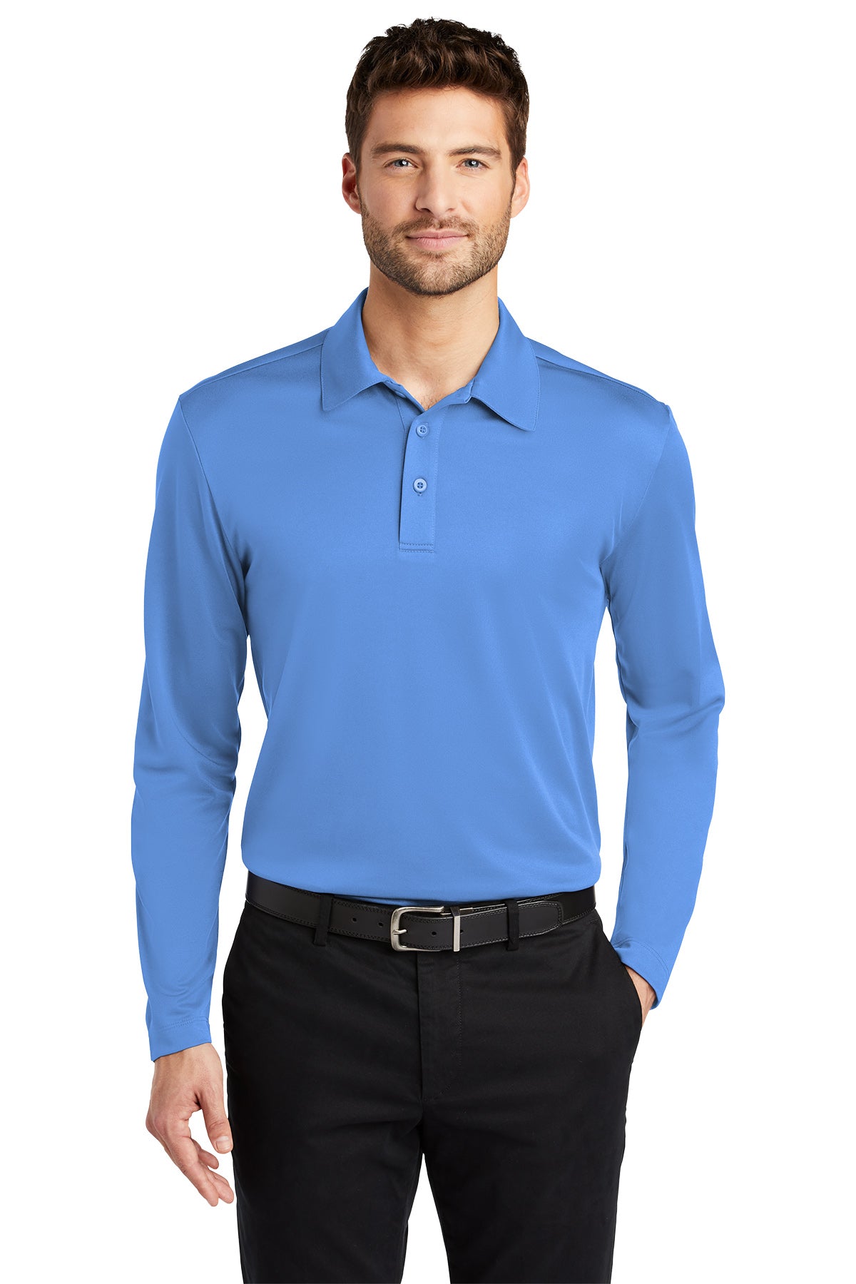 Port Authority® Men's Silk Touch™ Performance Long Sleeve Polo