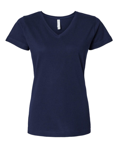 LAT - Women's Fine Jersey V-Neck Tee