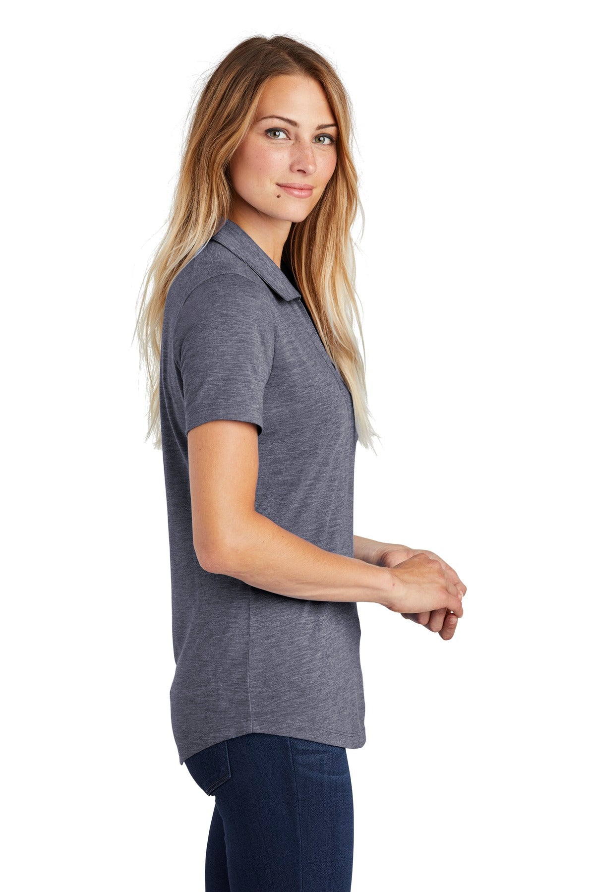 Sport-Tek Women's PosiCharge Tri-Blend Wicking Polo. LST405