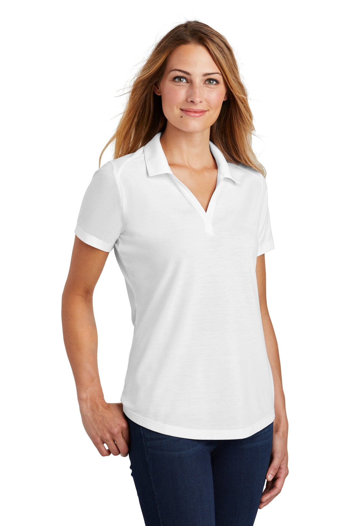 Sport-Tek Women's PosiCharge Tri-Blend Wicking Polo. LST405