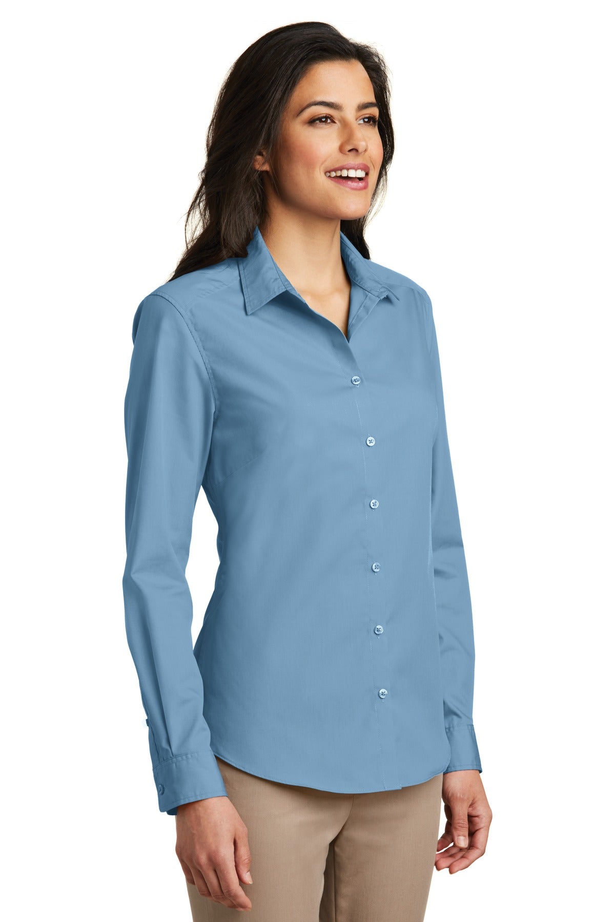 Port Authority Women's Long Sleeve Carefree Poplin Dress Shirt