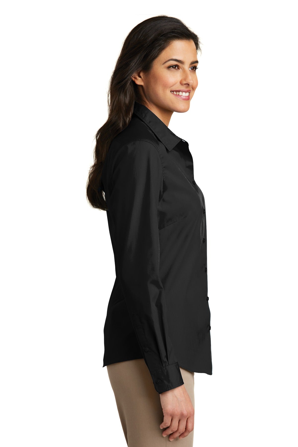 Port Authority Women's Long Sleeve Carefree Poplin Dress Shirt