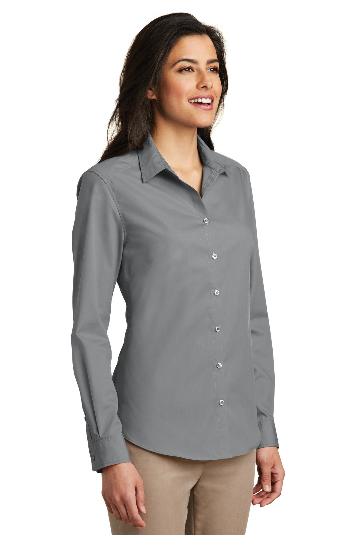 Port Authority Women's Long Sleeve Carefree Poplin Dress Shirt