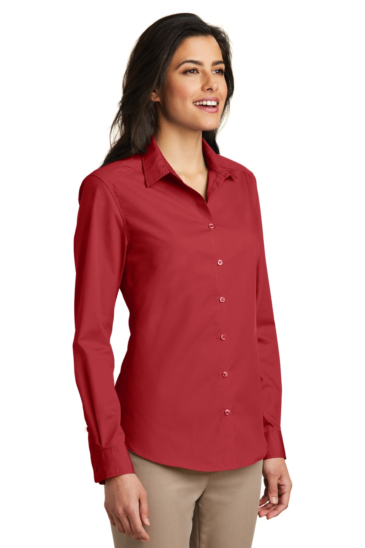 Port Authority Women's Long Sleeve Carefree Poplin Dress Shirt