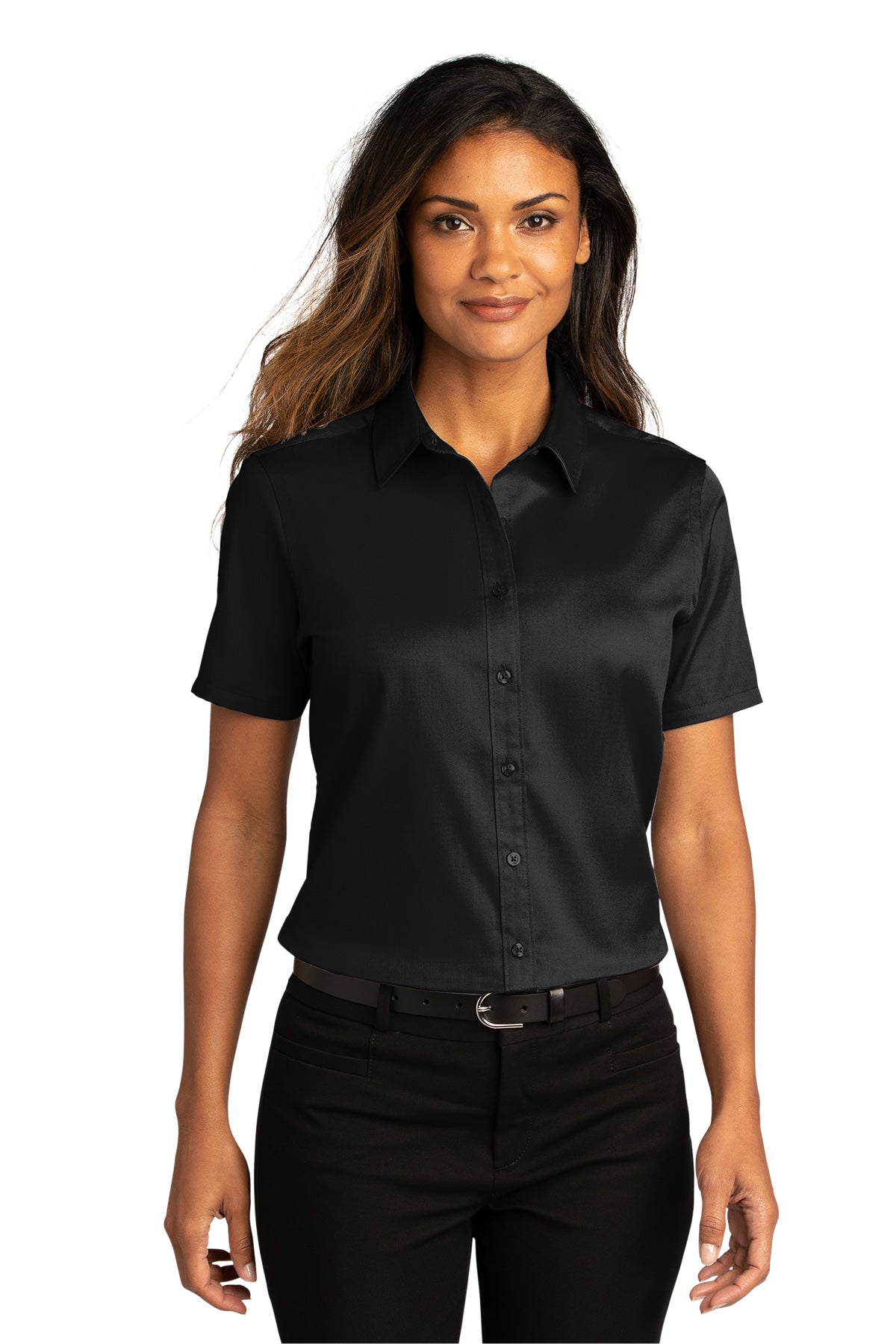 Port Authority® Ladies Short Sleeve SuperPro React ™ Twill Shirt