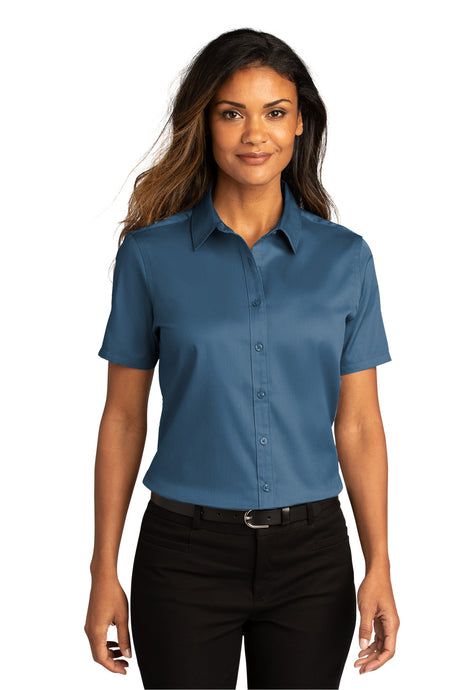 Port Authority® Ladies Short Sleeve SuperPro React ™ Twill Shirt